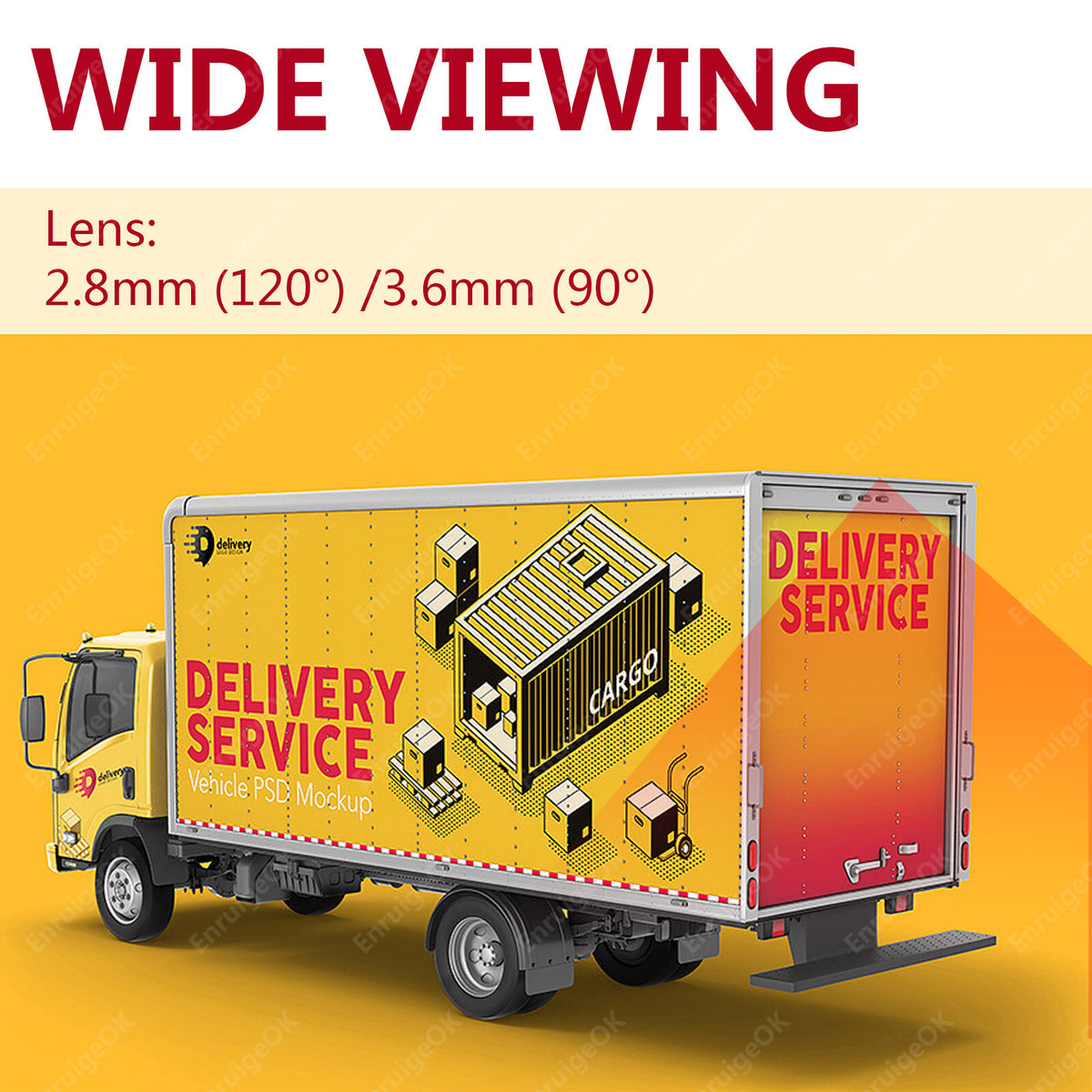 Dual Lens Rear View Reverse Camera Roof Mount For Mercedes-Benz Sprinter Van5