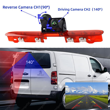 Citroen Dispatch Peugeot Expert Dual Brake Light Reversing Camera &6.86" Monitor5