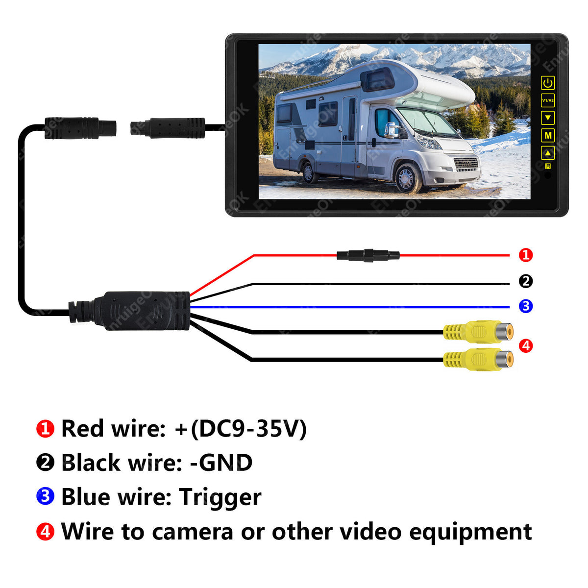Citroen Dispatch Van 2007-2016 Rear Brake Light Reversing Camera &9" Monitor Kit13