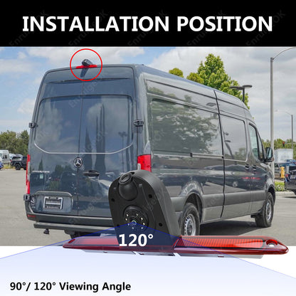 For Mercedes Sprinter VW Crafter Van Dual Rear Brake Light Reversing Camera 720P9