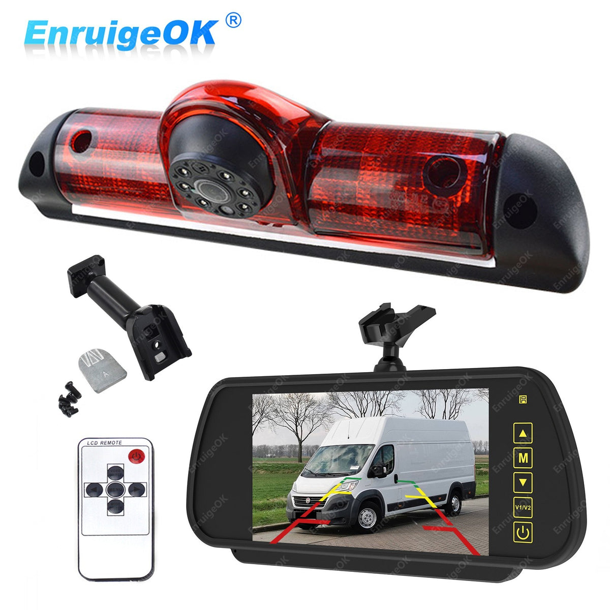 7" Monitor & Rear Brake Light Reversing Camera Kit For Fiat Ducato Citroen Relay0