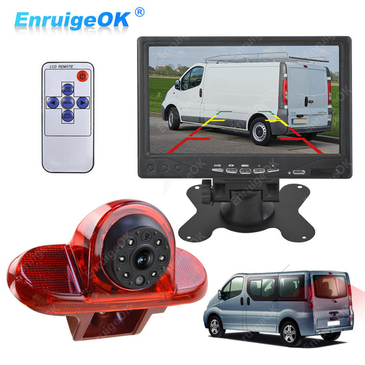 7" Monitor Brake Light Reversing Camera For Renault Trafic Vauxhall Opel Vivaro0