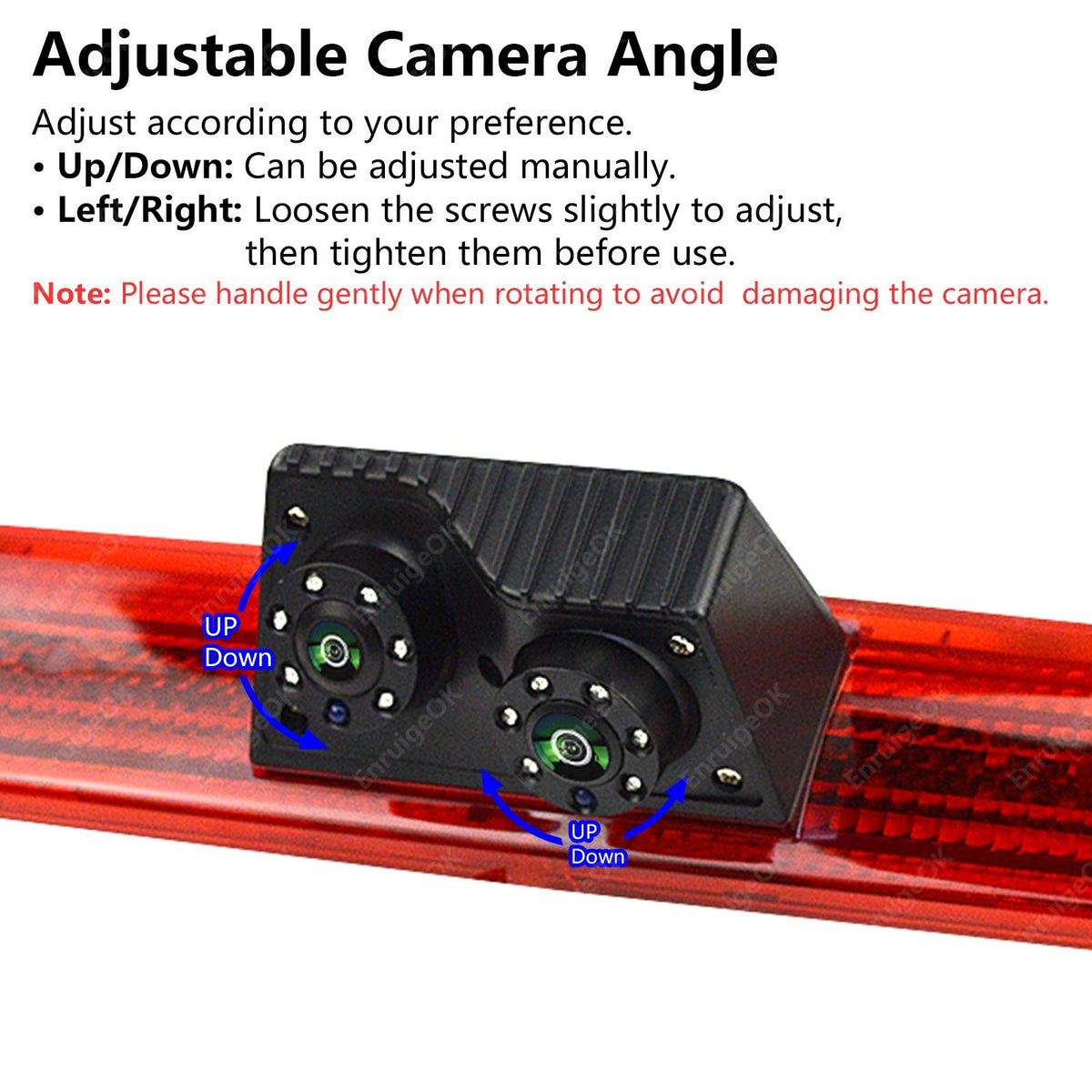 New Dual Lens Brake Light Reversing Camera Night Vision For Ford Transit 350 MK87