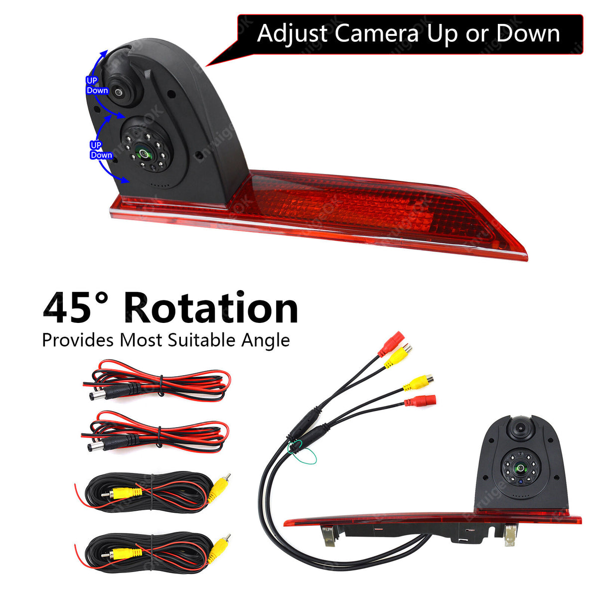 Dual Lens Brake Light Reversing Camera Kit For Ford Transit Custom 2012-201515