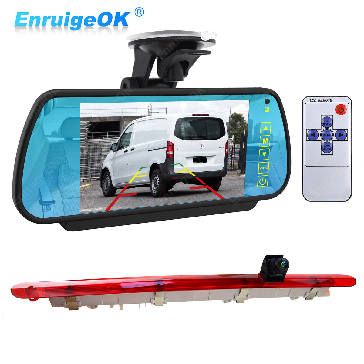 7" Monitor Rear Brake Light Reversing Camera Kit for Mercedes Vito W447 Tailgate0