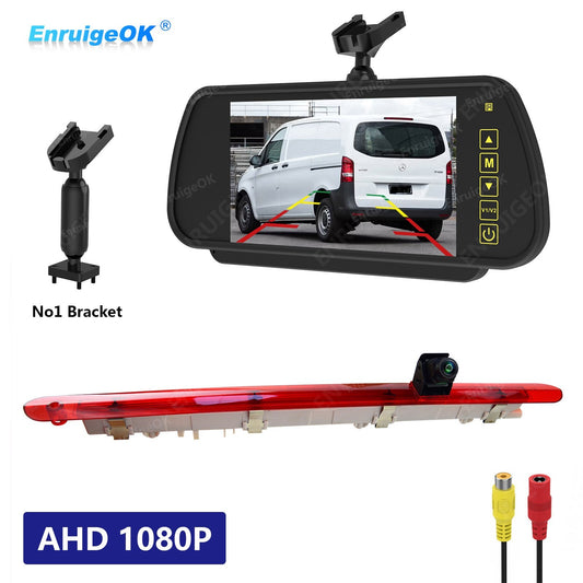 7'' Mirror Monitor & Brake Light Rear View Reverse Camera for Mercedes-Benz Vito0