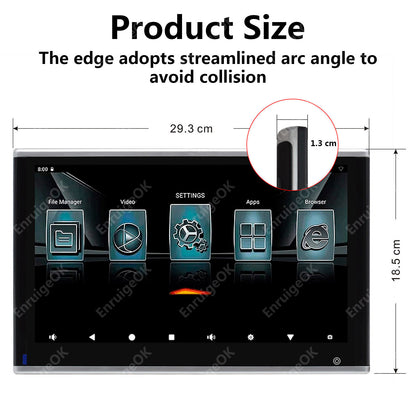 11.6 Inch Car Headrest Player Rear Auto Monitor Video USB TF WIFI BT Androind 116