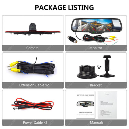 Brake Light Reversing Camera for Maxus LDV Deliver 9 & 6.86" Dual Split Monitor11