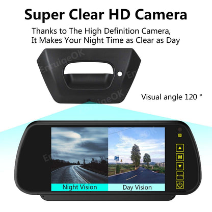 For 2002-2006 Chevy Avalanche Tailgate Handle with Backup Camera &4.3'' Monitor2