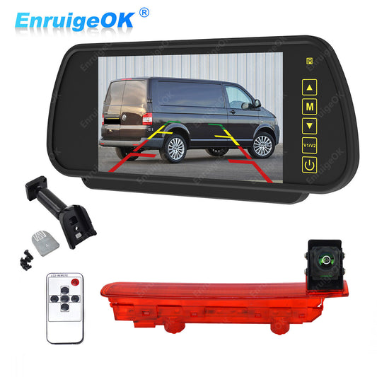 Reverse Camera For VW Transporter T5/T6 Barn Doors Brake Light & 7" Monitor Kit0