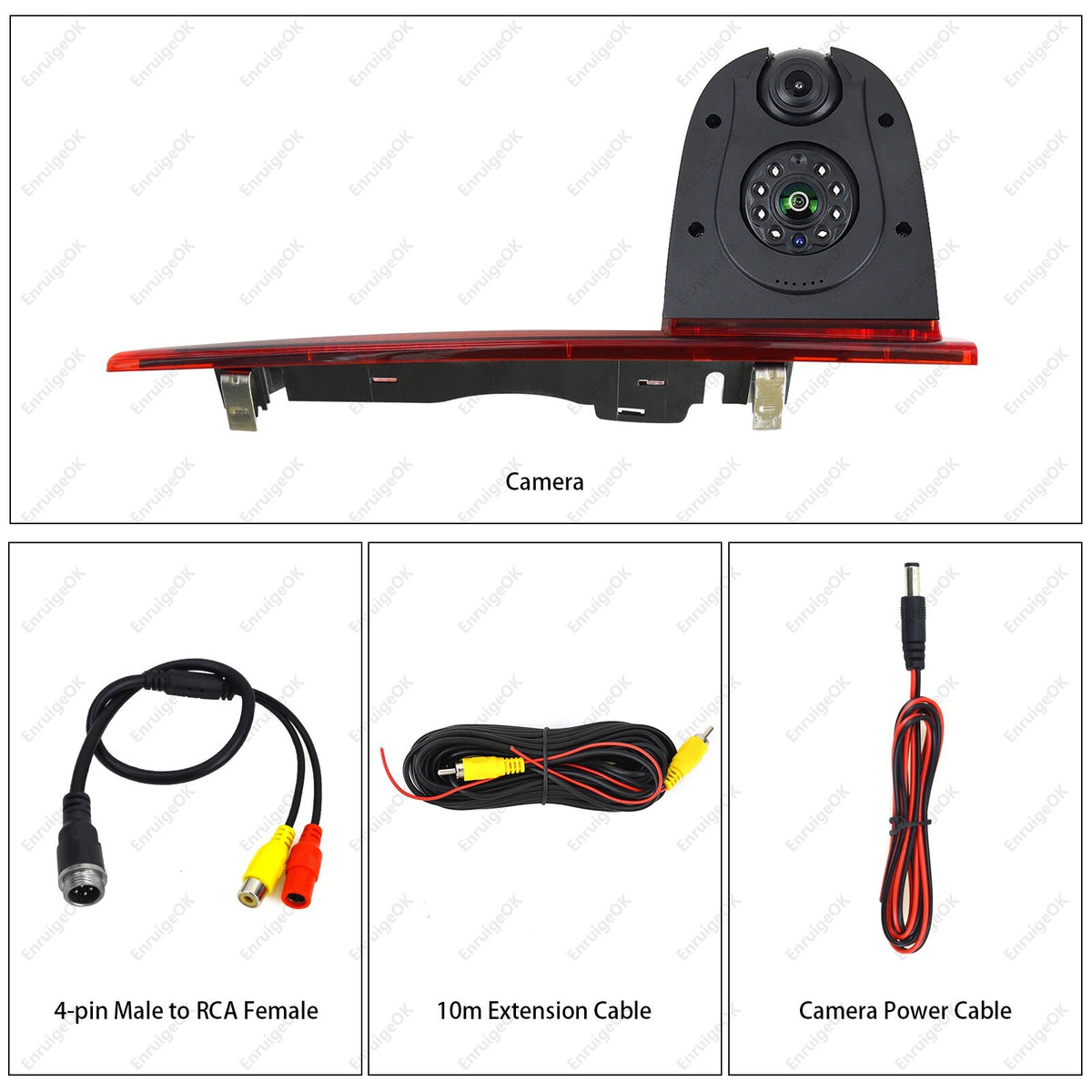 Dual Lens 3rd Brake Light Backup Camera for Ford Transit Custom Van (2012-2015)12