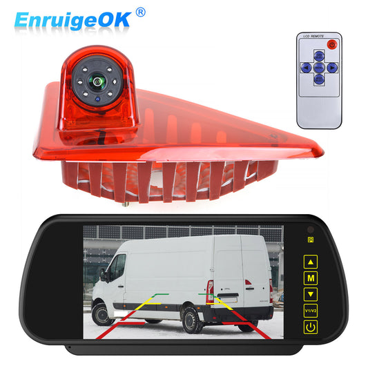 7" Monitor &Rear Brake Light Rear View Camera For Vauxhall Nissan Renault Master0