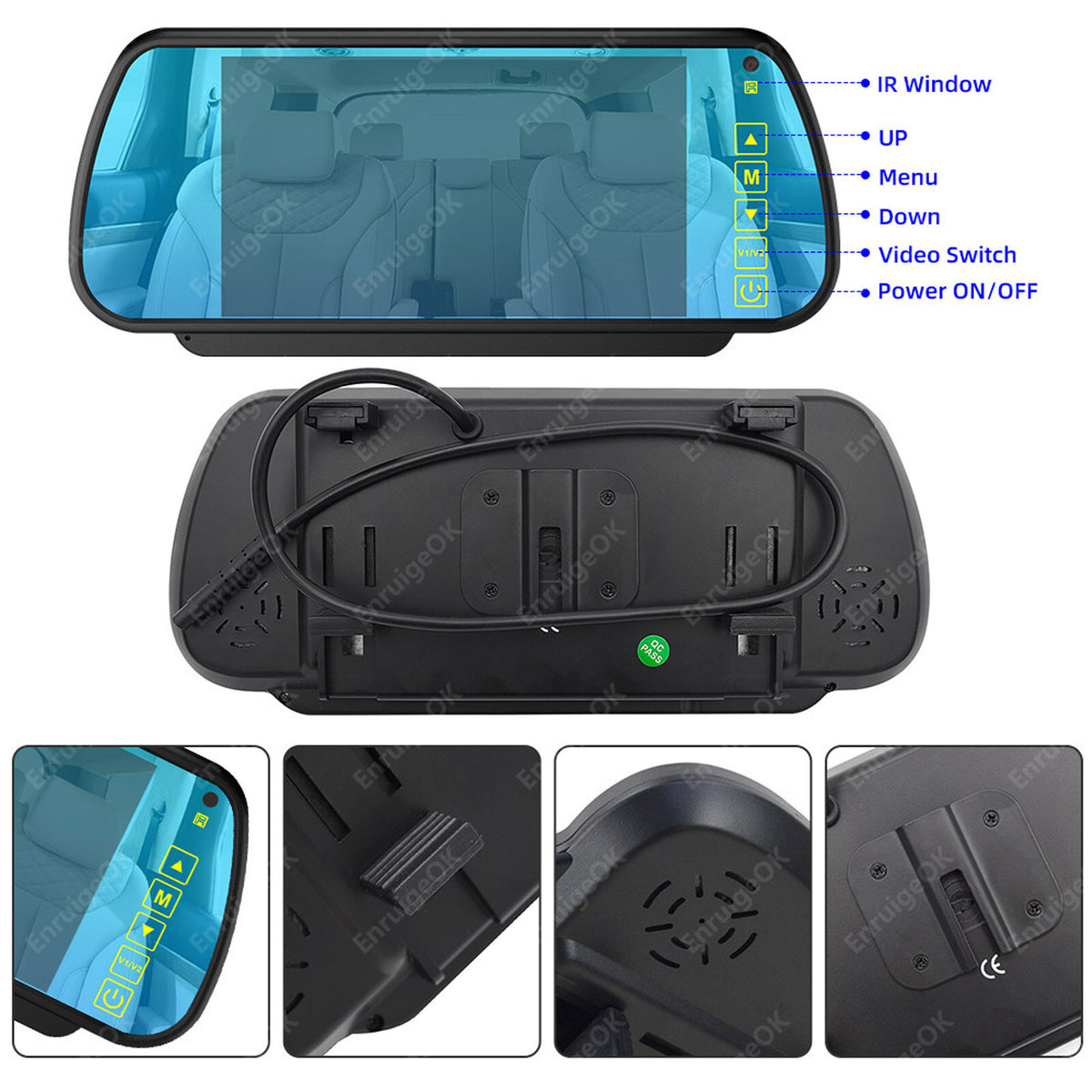 7" Monitor & Dual Brake Light Reversing Camera For Fiat Ducato Citroen Relay13
