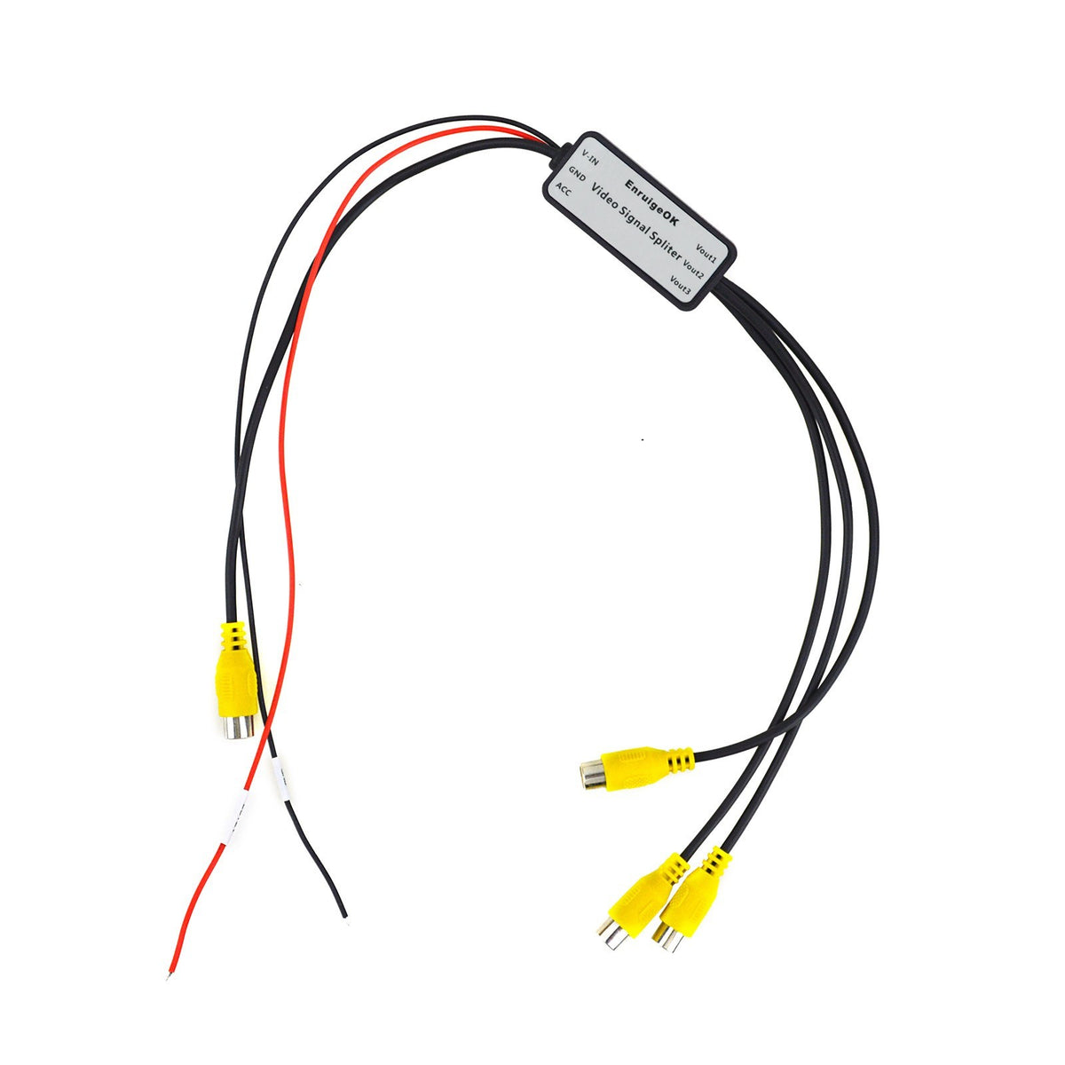 1 to 3 RCA Video Amplifier Splitter Booster for Car DVD TV Headrest Roof Monitor7