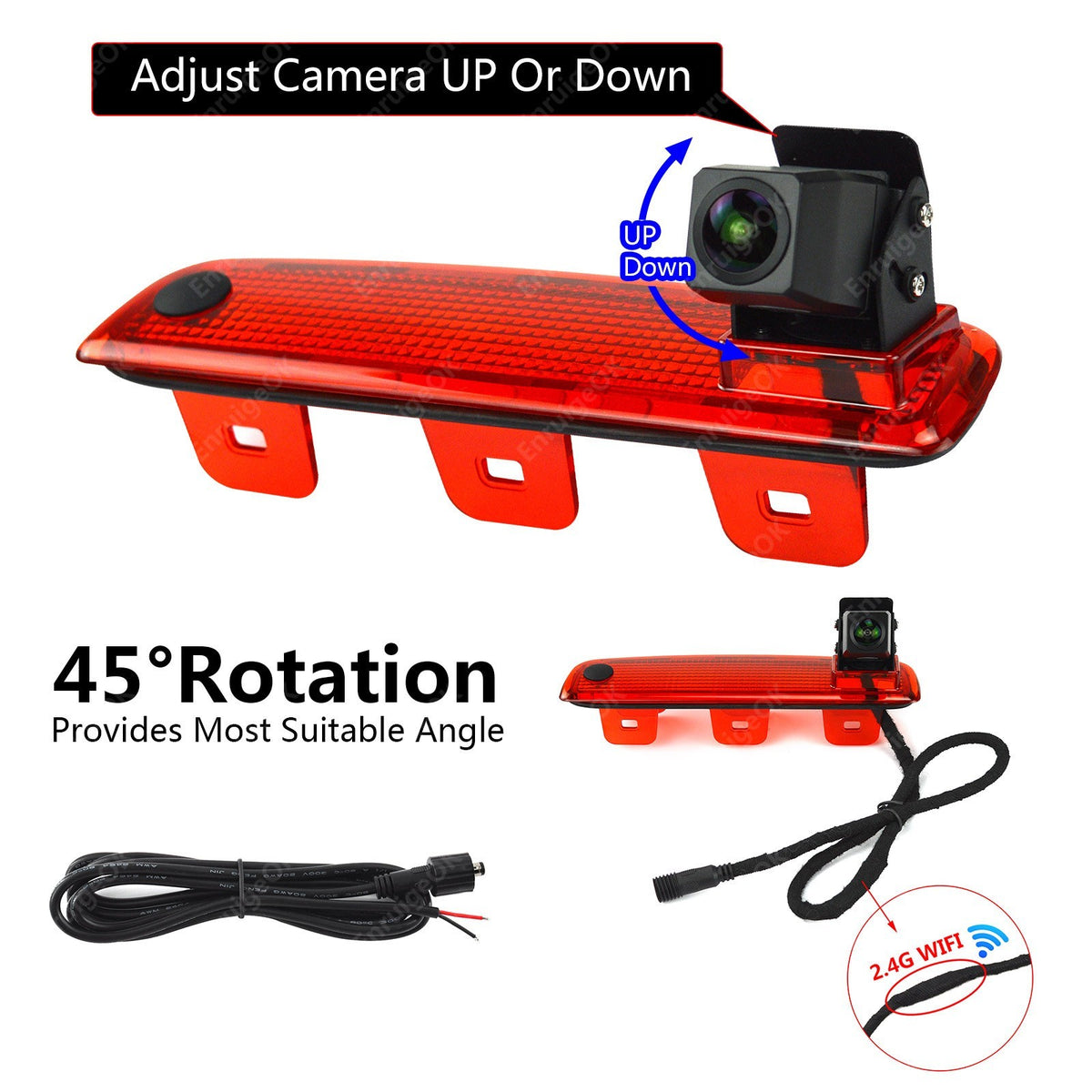 Wireless Rear Brake Light Reverse Camera Kit For Dacia Dokker/Lada Largus Cross6
