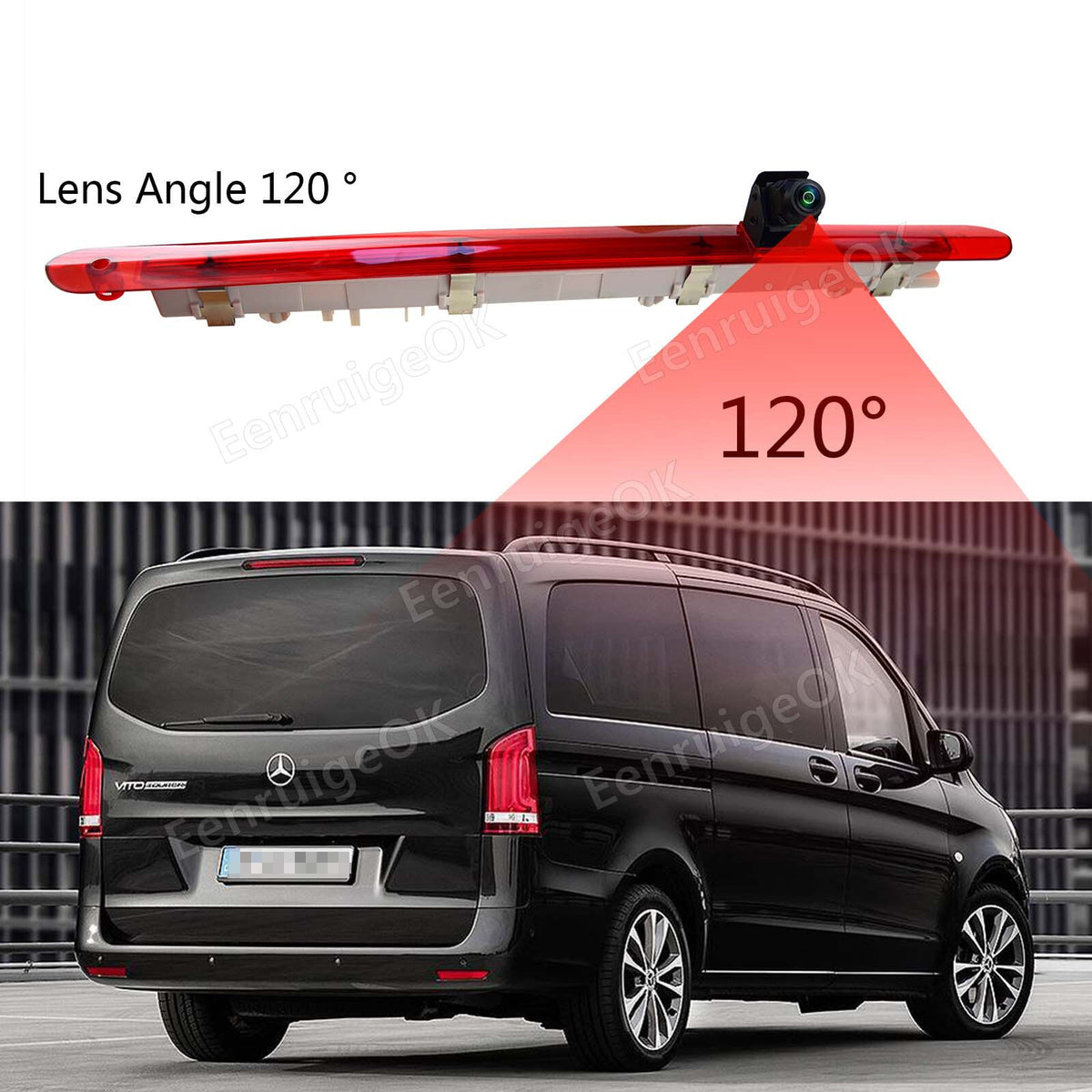 7" Monitor & Brake Light Reversing Camera For Mercedes-Benz Vito Tailgate W44714