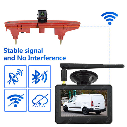 Wireless Rear Reversing Camera Kit For Peugeot Partner Citroen Berlingo Mk2 Mk33