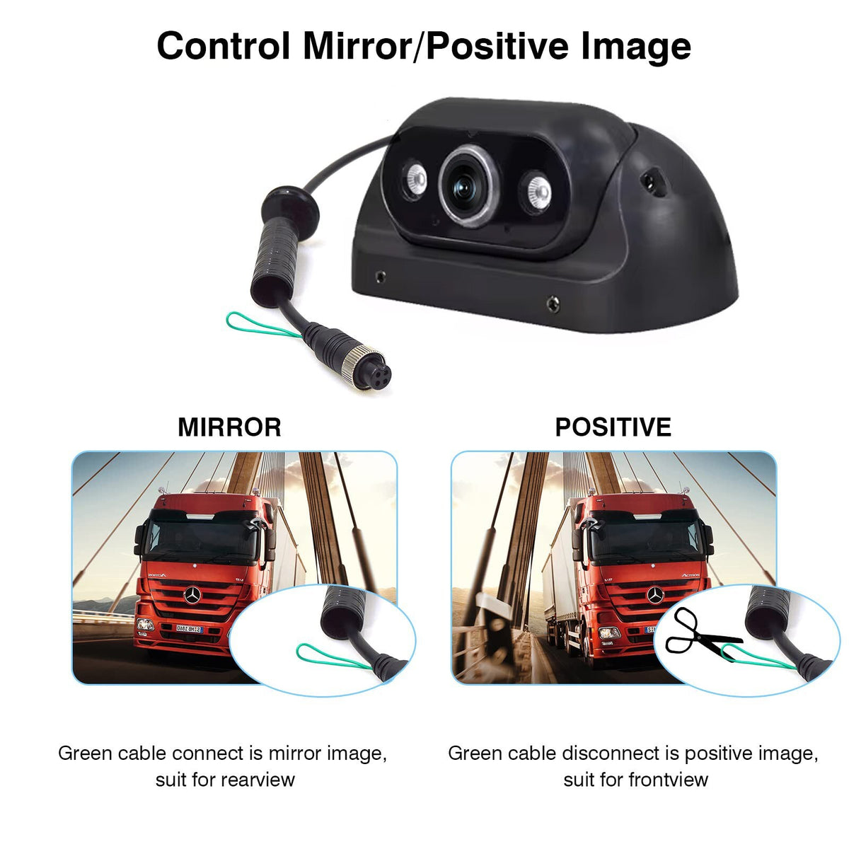4Pin Rear View Backup Camera For Bus Truck Van RV IR Night Vision Waterproof3