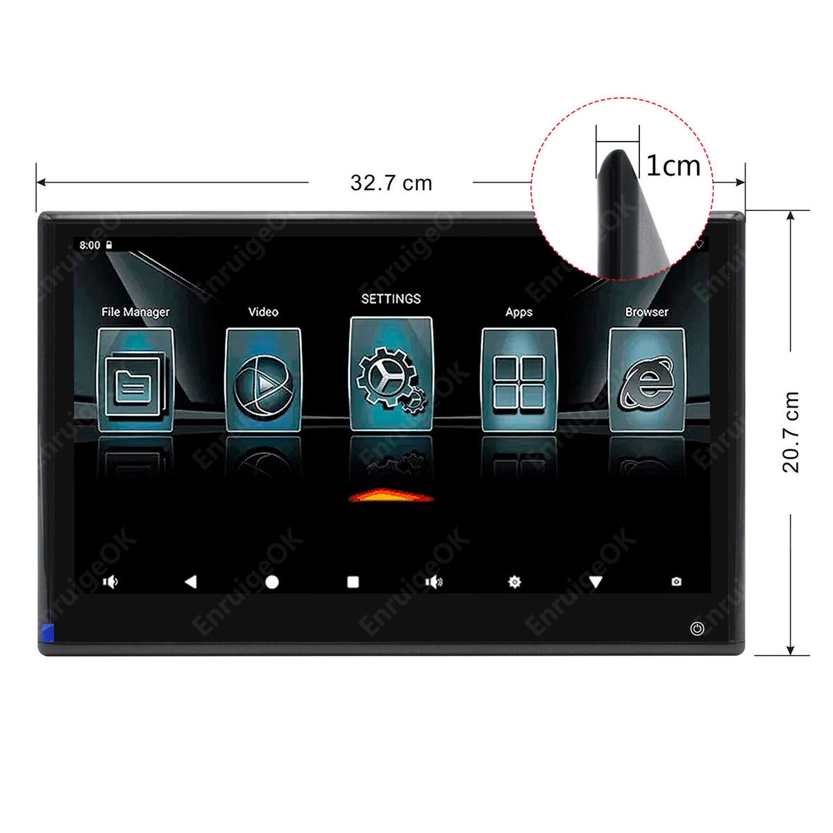 13.3" Android Headrest Monitor WIFI Car Player Bluetooth Rear Seat Entertainment7