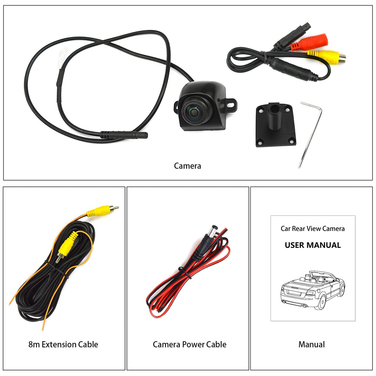 Car Rear View Reverse Camera Parking Backup Cam HD Night Vision Waterproof 170°