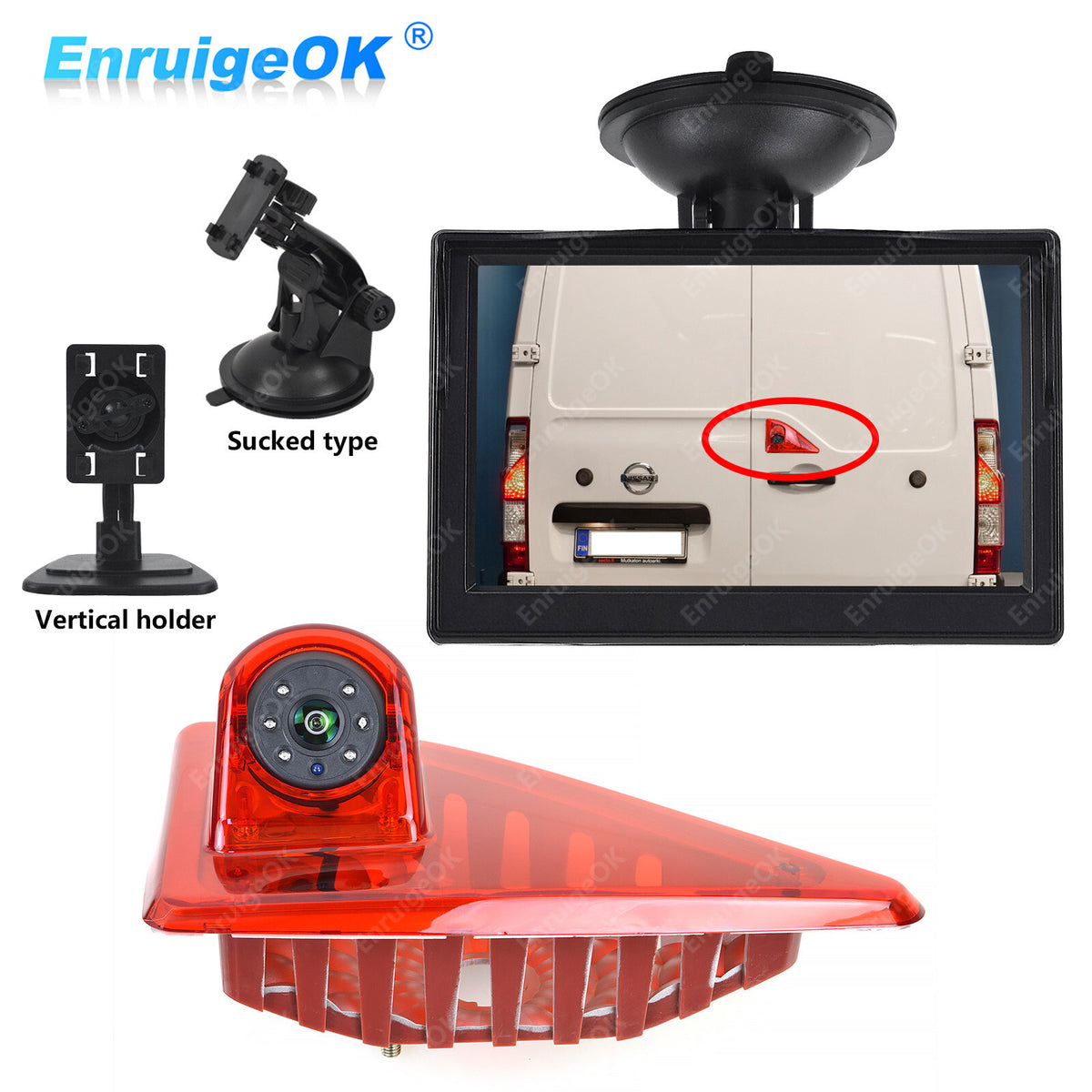 Reverse Camera For Nissan NV400 Opel Movano Renault Master+5" HD Suction Monitor0