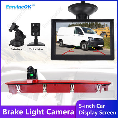 3rd Brake Light Rear View Backup Camera and Monitor Kit for VW Transporter T60