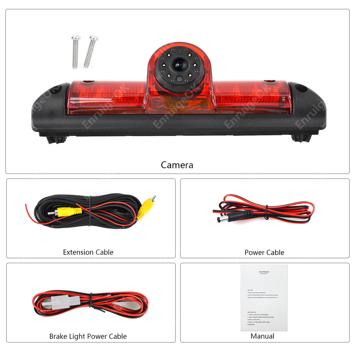 Rear Brake Light Reversing Camera for Fiat Ducato, Citroen Relay, Peugeot Boxer14