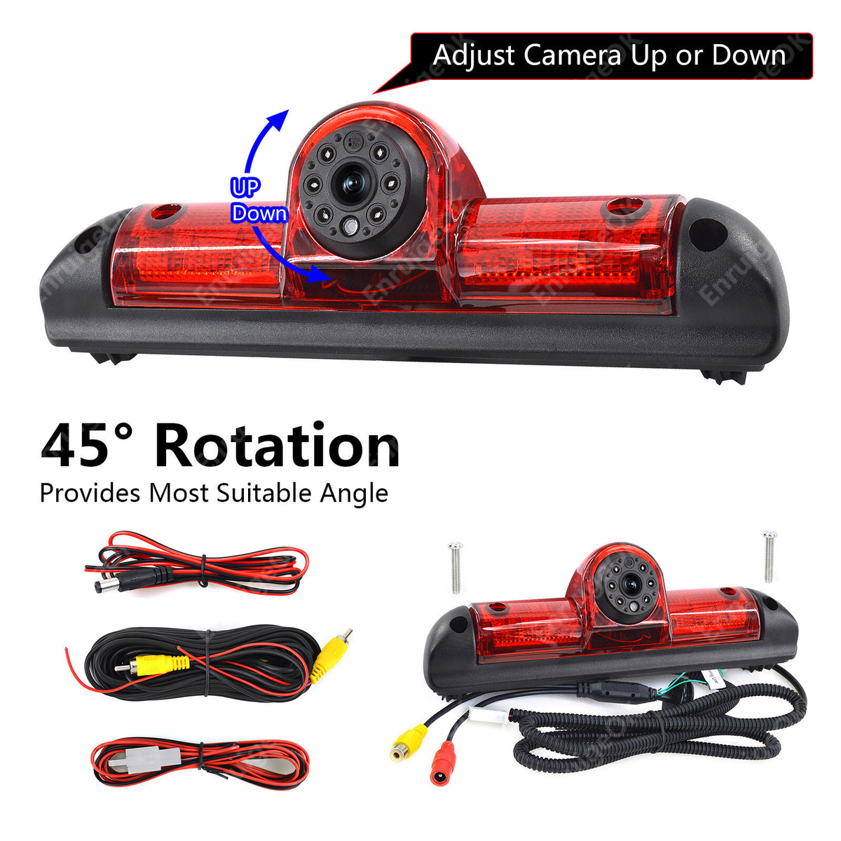 7" Monitor & Rear Brake Light Reversing Camera For Fiat Ducato Citroen Relay6