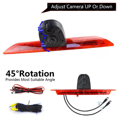 Dual Lens 3rd Brake Light Rear View Backup Camera for Ford Transit Van 2014-202411