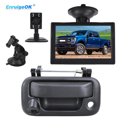 Tailgate Handle & Backup Camera For Ford F-150 F-250 F-350 2004-2014 +5" Monitor0