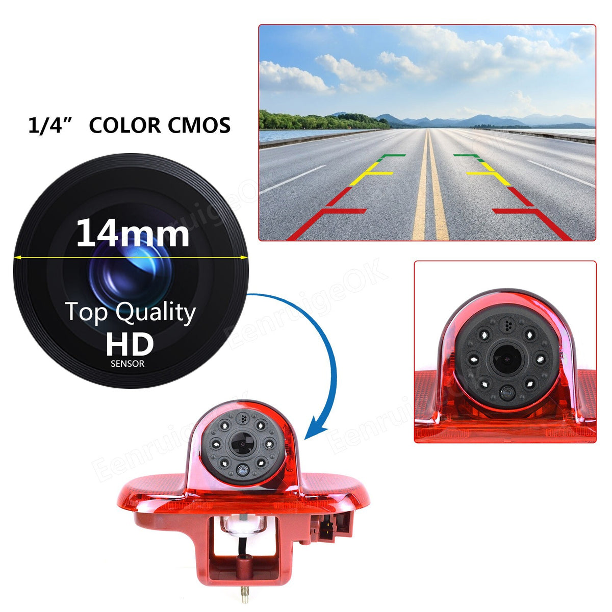 Brake Light Reverse Camera for Renault Traffic Opel/Vauxhall Vivaro +7'' Monitor16