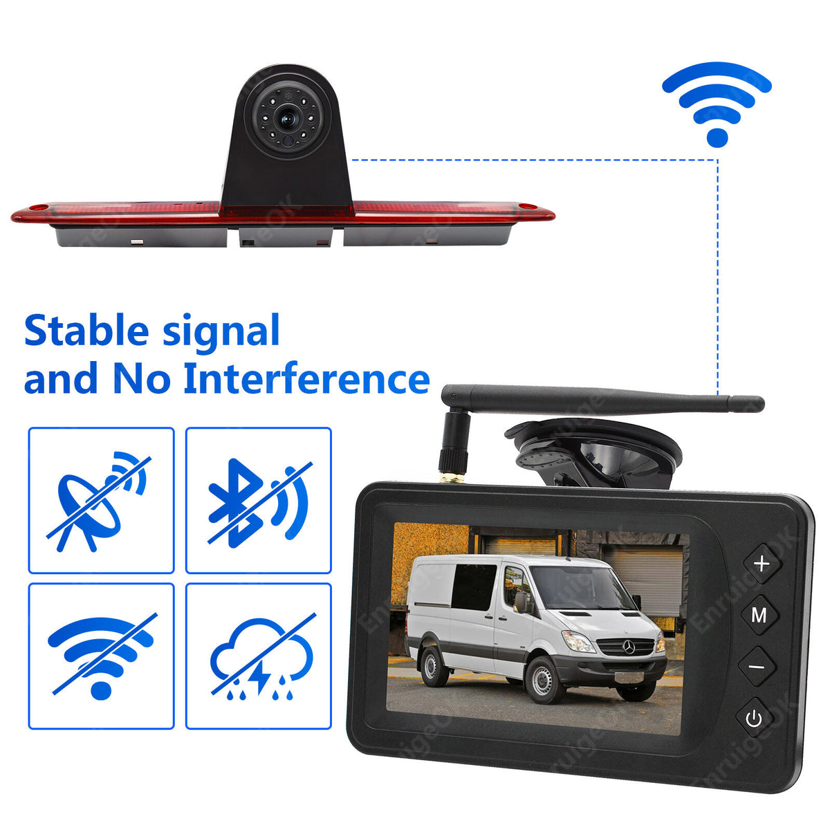 Wireless 5" Monitor & Brake Light Reversing Camera For Mercedes-Benz Sprinter/VW5