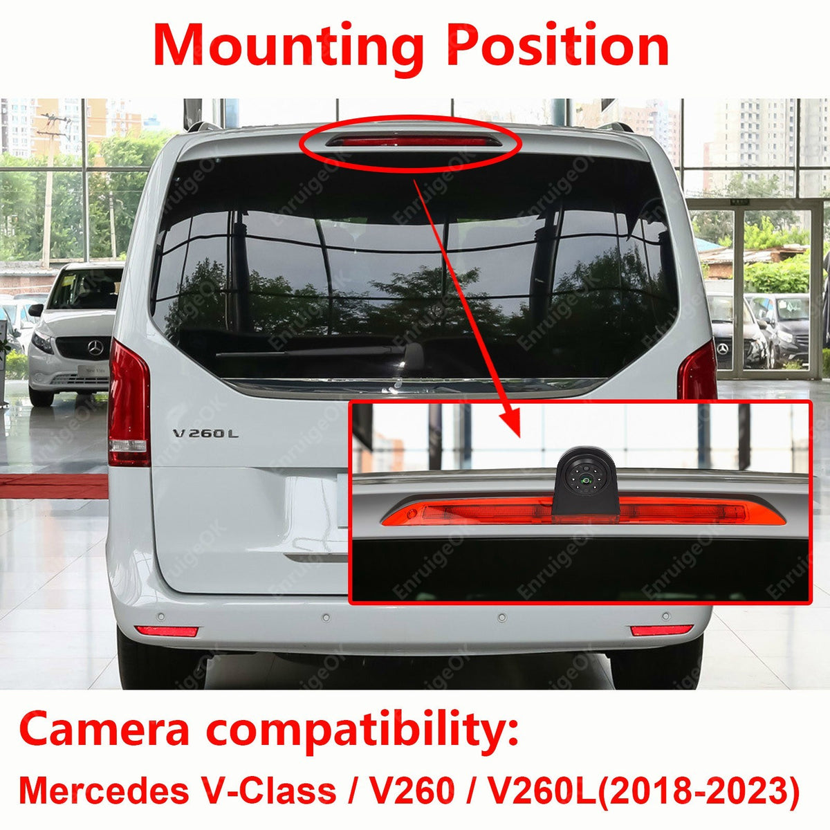 3rd Brake Light Reverse Camera Kit for Mercedes-Benz V-Class V260 V260L V2002