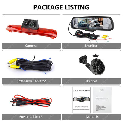 For Peugeot Boxer Fiat Ducato Brake Light Reversing Camera & 6.86" Split Screen16
