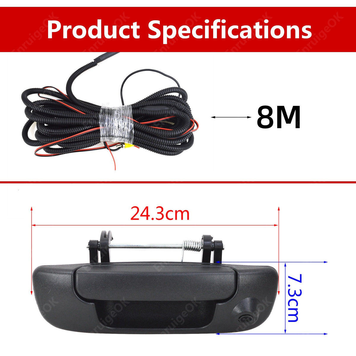 Tailgate Handle  Rear View Backup Camera for Dodge Ram 1500 2500 3500 2002-200811