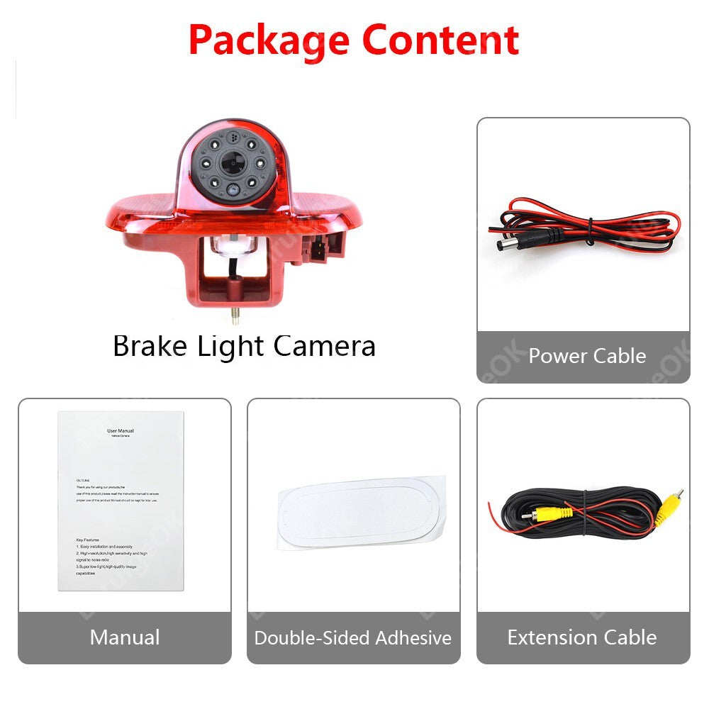 Brake Light Reversing Camera For Vauxhall Opel Vivaro Renault Trafic 2001-201413