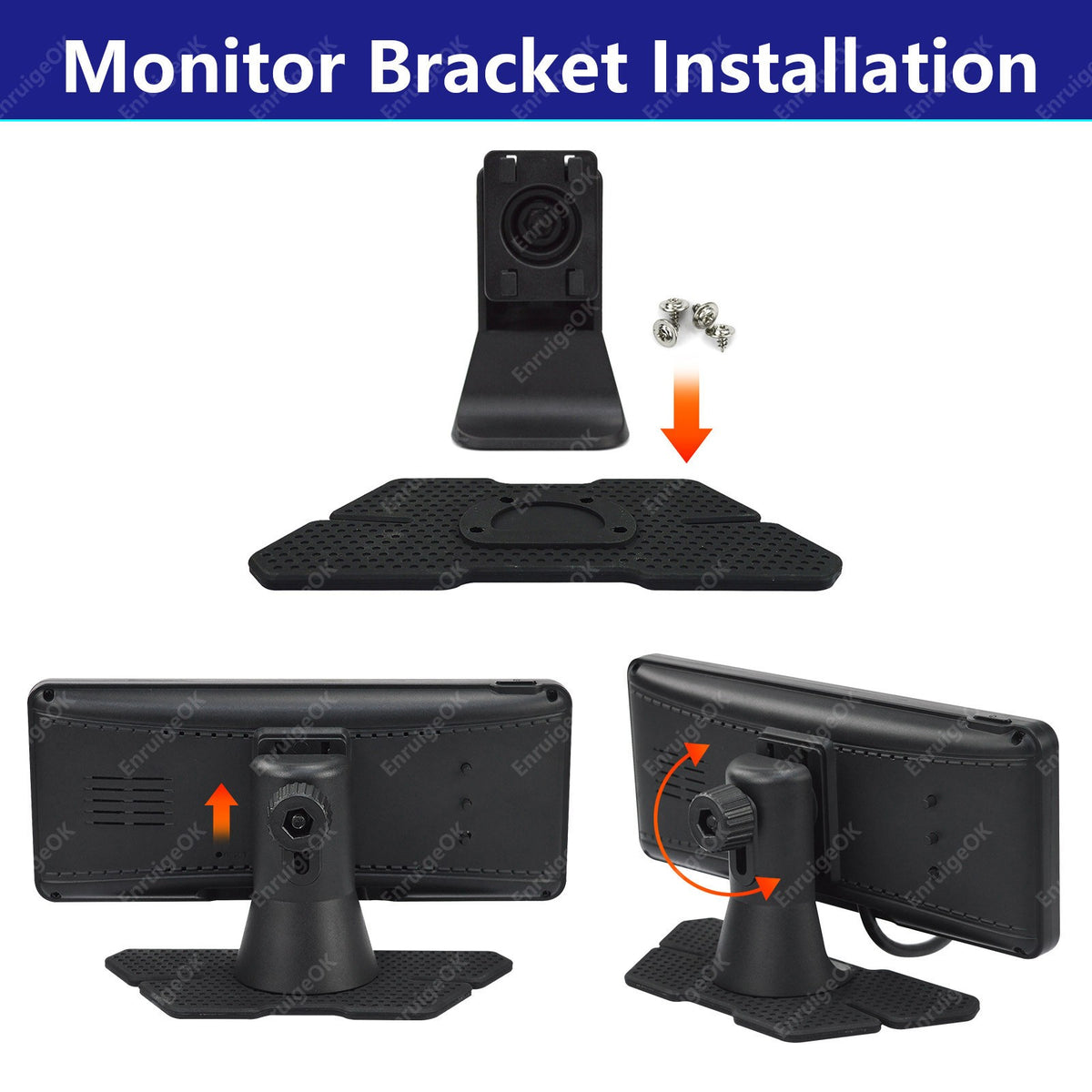 Rear Brake Light Reverse Camera For Ford Transit Connect&6.86" DVR Split Monitor18