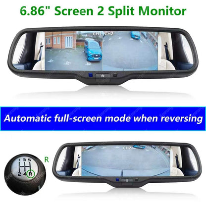 For Ford Transit 2014-On &Dual Split Monitor Rear Brake Light Reverse Camera New14