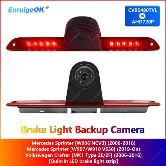 3rd Brake Light Rear View Backup Camera for Mercedes Sprinter VW Crafter Van0