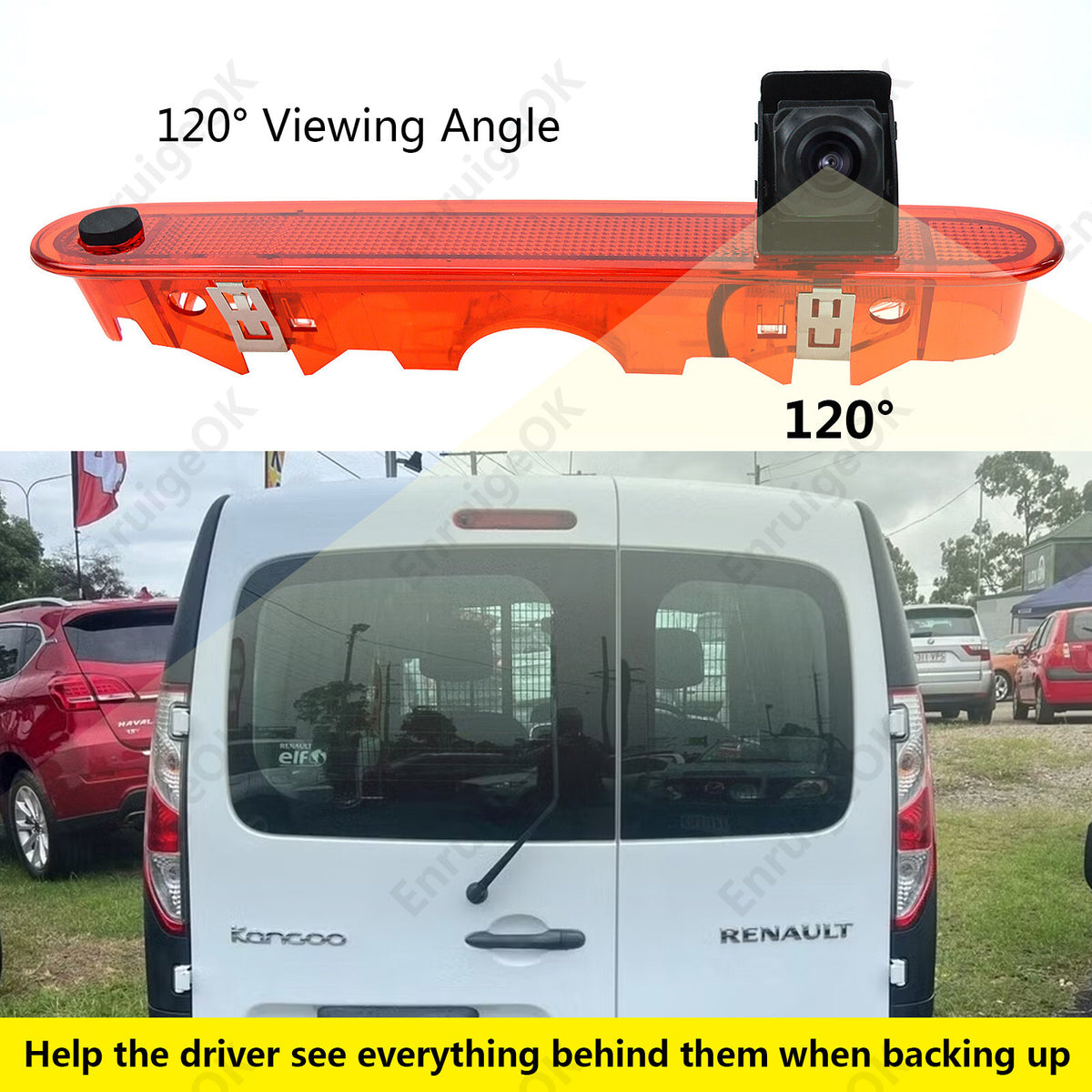 Brake Light Reversing Camera For Renault Kangoo Mercedes Citan+7" Mirror Monitor15