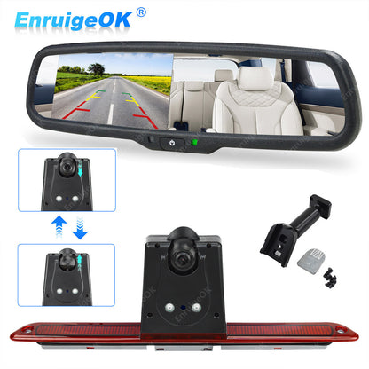 Brake Light Reverse Camera for Mercedes Sprinter VW Crafter &4.3" Mirror Monitor0
