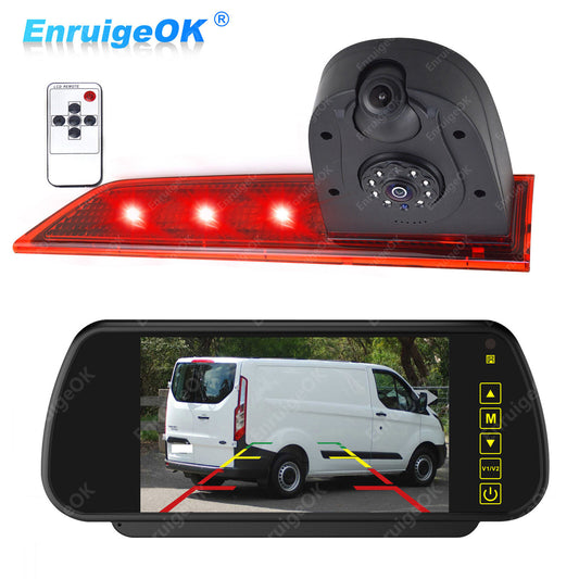7" Monitor Door Brake Light IR Rear View Reverse Camera For Ford Transit Custom0