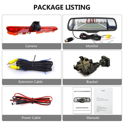 Peugeot Expert Citroen Dispatch Rear Brake Light Reversing Camera &6.86" Monitor2