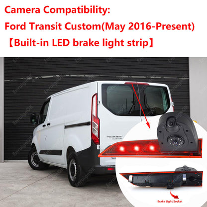 Dual Rear Brake Light Reversing Camera For Ford Transit Custom + 7 " Monitor2