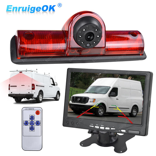 3rd Brake Light Reverse Camera For Nissan NV1500 2500 3500 Van & 7" Monitor0