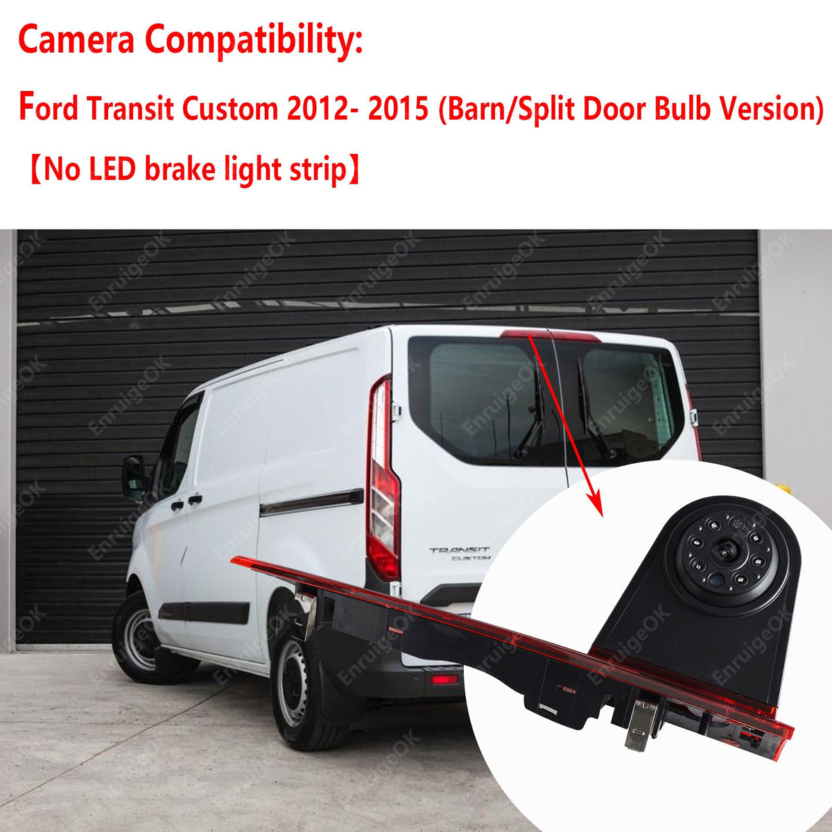 For Ford Transit Custom 2012-2015 Double Door Brake Light Parking Reverse Camera3