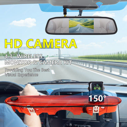 Wireless Brake Light Reversing Camera for Mercedes Benz Citan & 4.3" Monitor Kit3