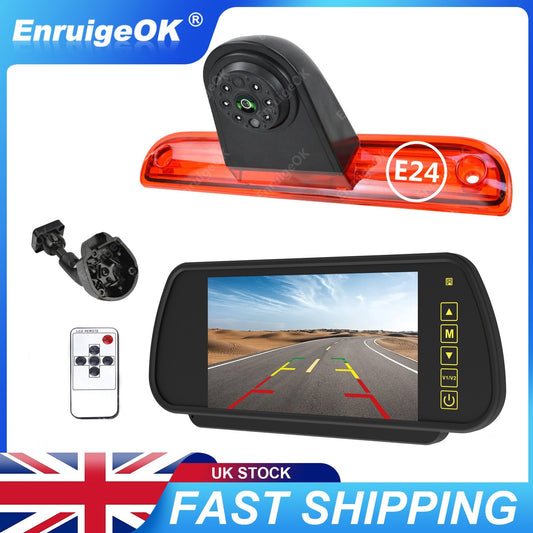 For Peugeot Boxer Fiat Ducato Rear Brake Light Reversing Camera + 7'' Monitor0