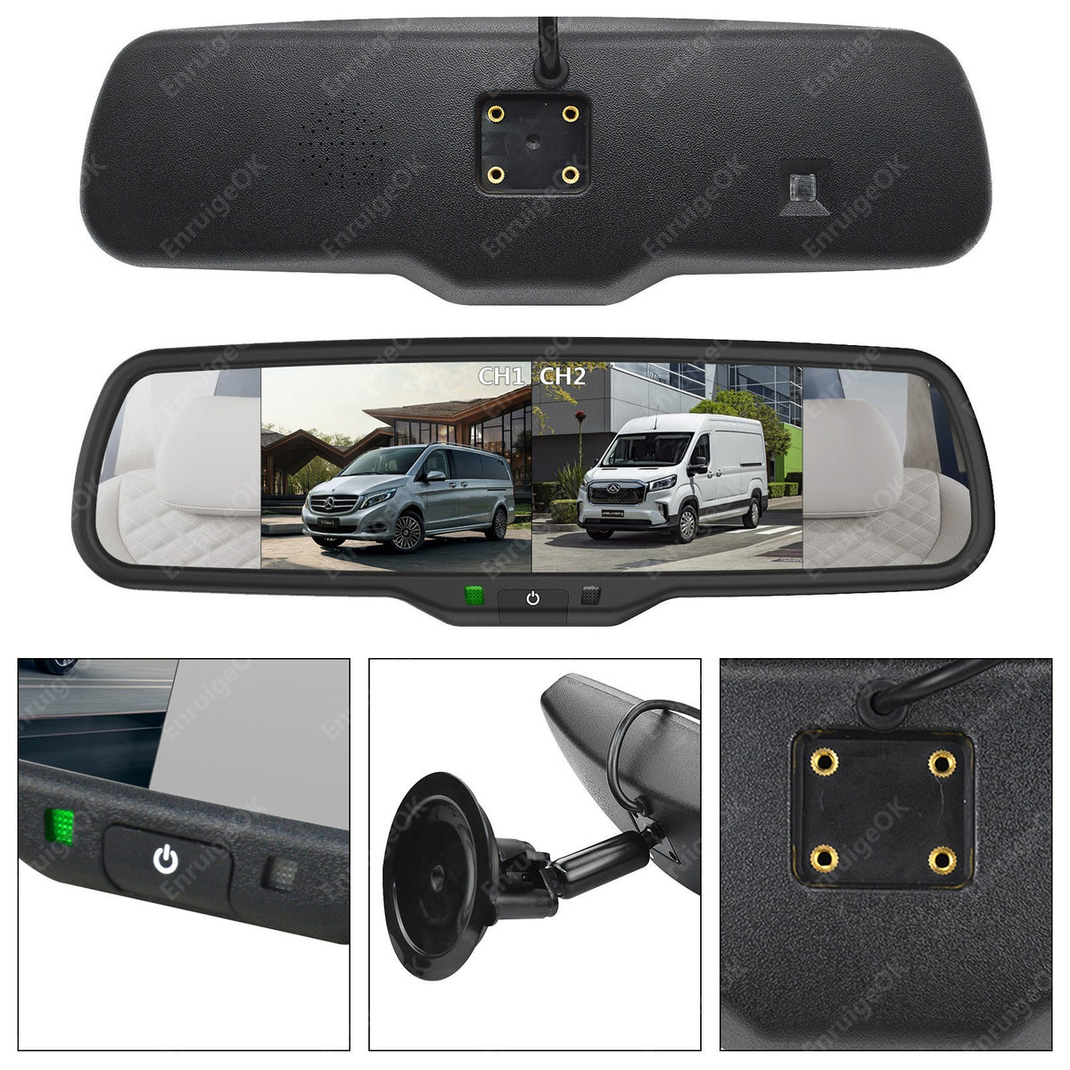 Brake Light Backup Camera For Chevy Express GMC Savana 1500 2500 & Split Monitor16