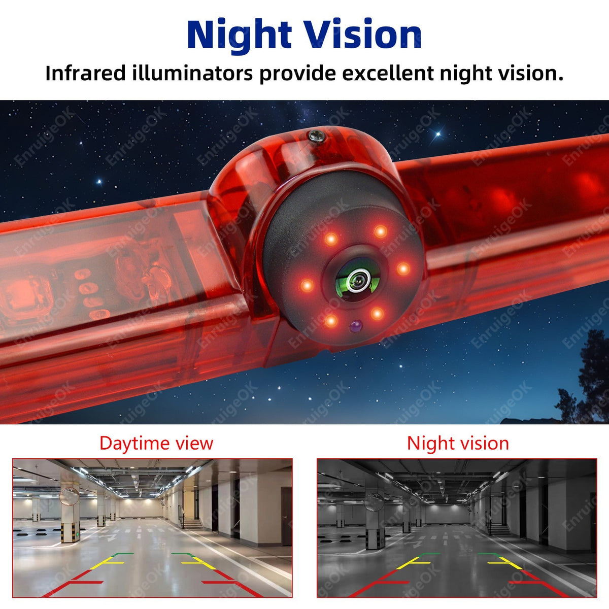 Universal Rear Brake Light Reversing Camera for  Coachmen RV Class C &7" Monitor5